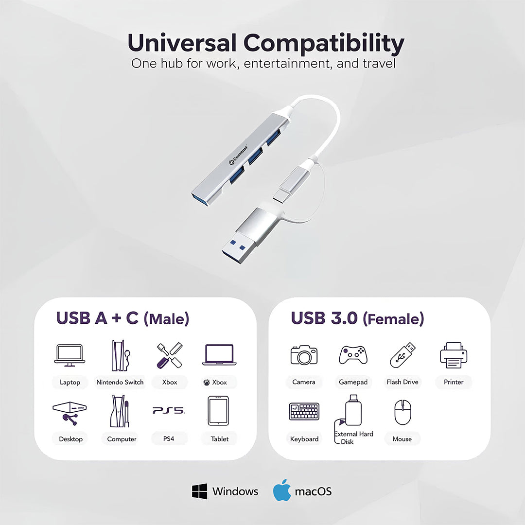 Consistent 2-in-1 HUB PLUGGO (CTUH10214)