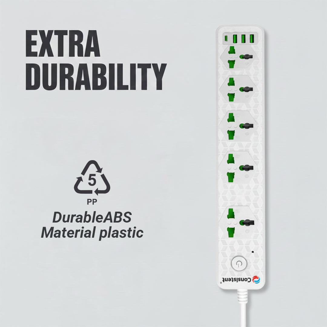 Consistent POWER SOCKET EXTENSION With 3USB+1PD 3m (CTEC004E30M)