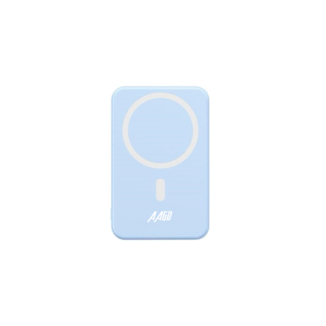 Everest Store AAGO PRO MAG 10000mAh magnetic wireless power bank with 15W wireless and 22.5W fast charging in blue color