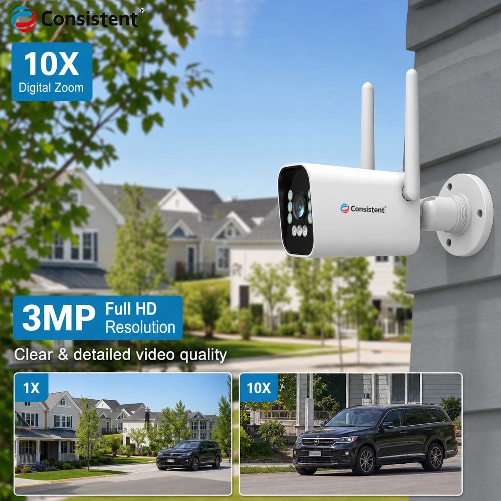 Consistent 3MP Smart Wi-Fi Bullet Camera CEYE Series | IP66 Outdoor Security Camera | Human Detection | CT-CM-BW3M