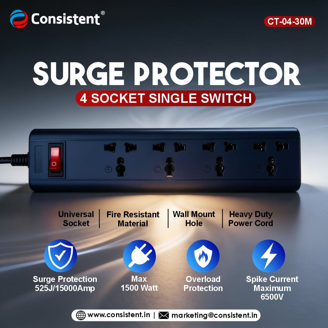 Consistent Surge Protector – 4 Port | (CT-04-30M) (Copy)