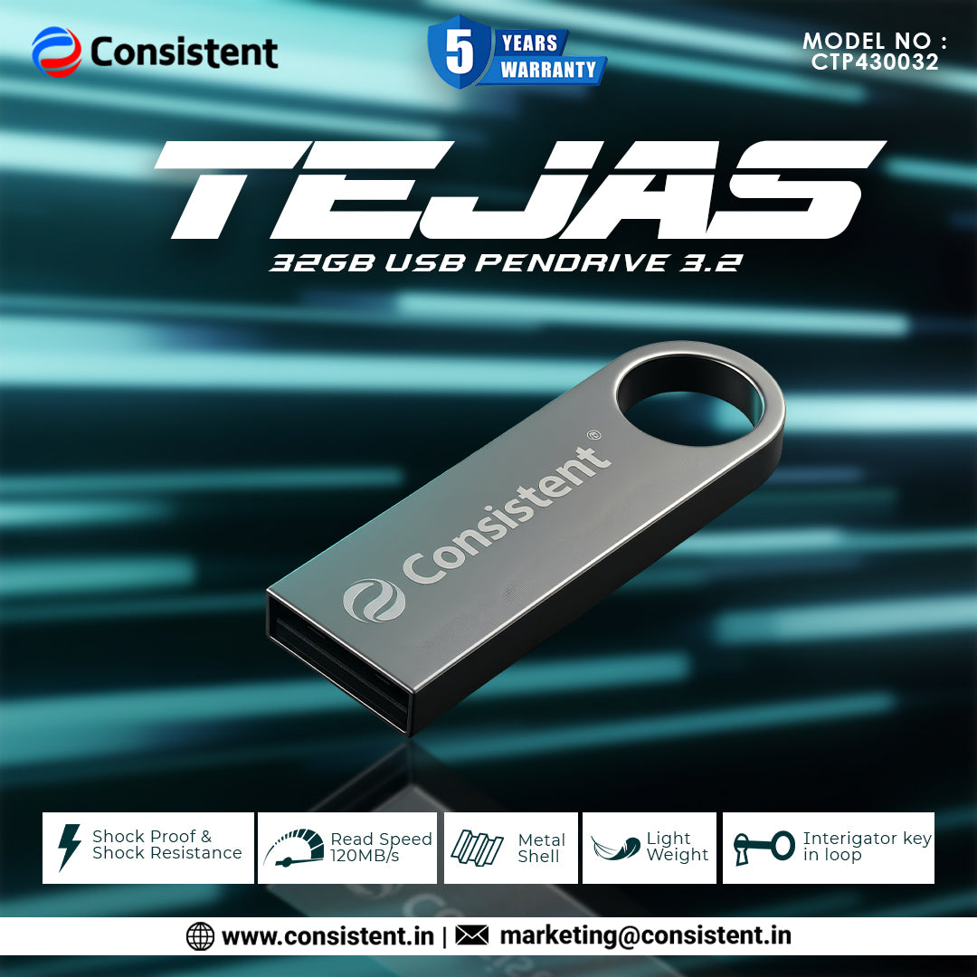 CONSISTENT 3.2 TEJAS USB PEN DRIVE 32GB (CTP53232)