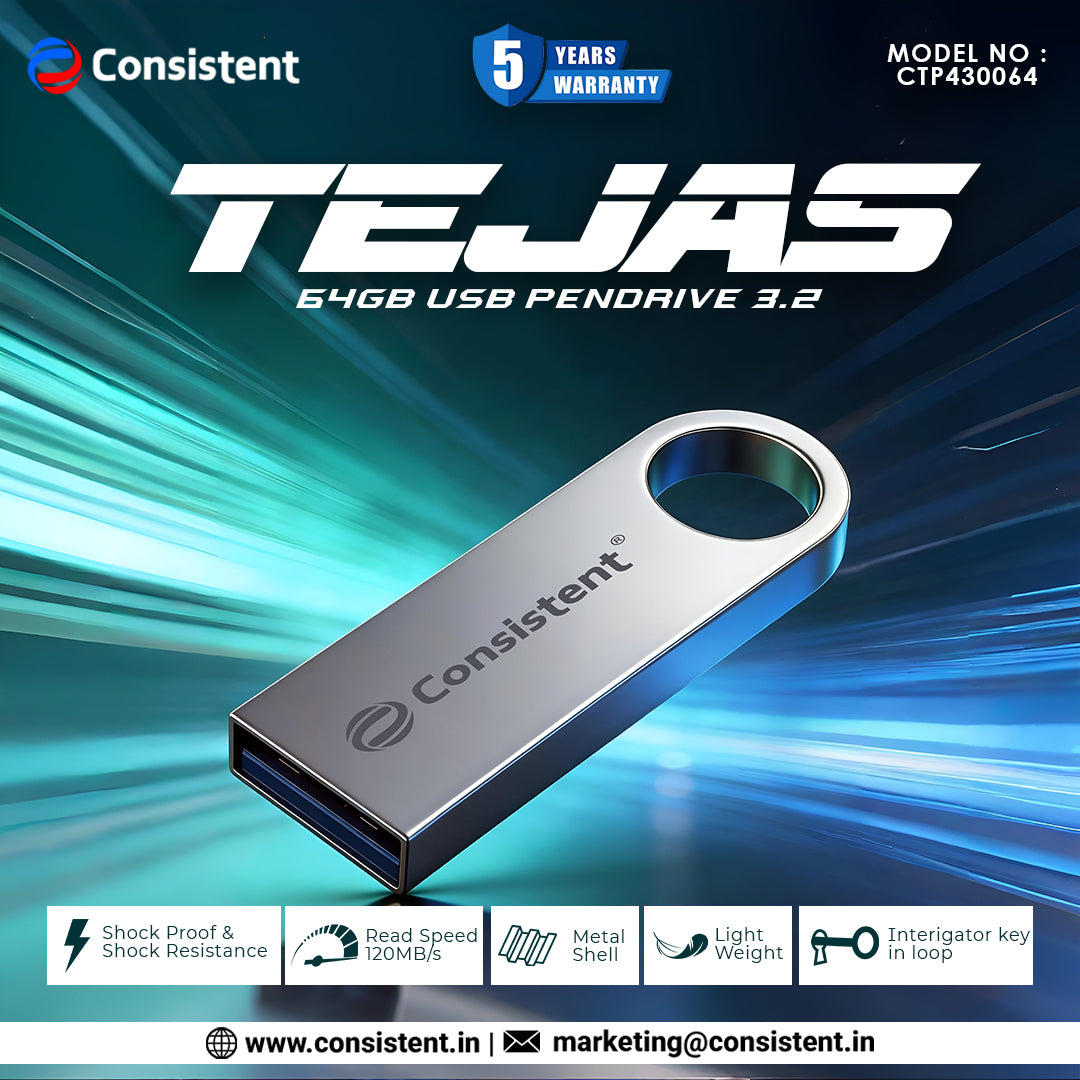 CONSISTENT 3.2 TEJAS USB PEN DRIVE 64GB (CTP53264)