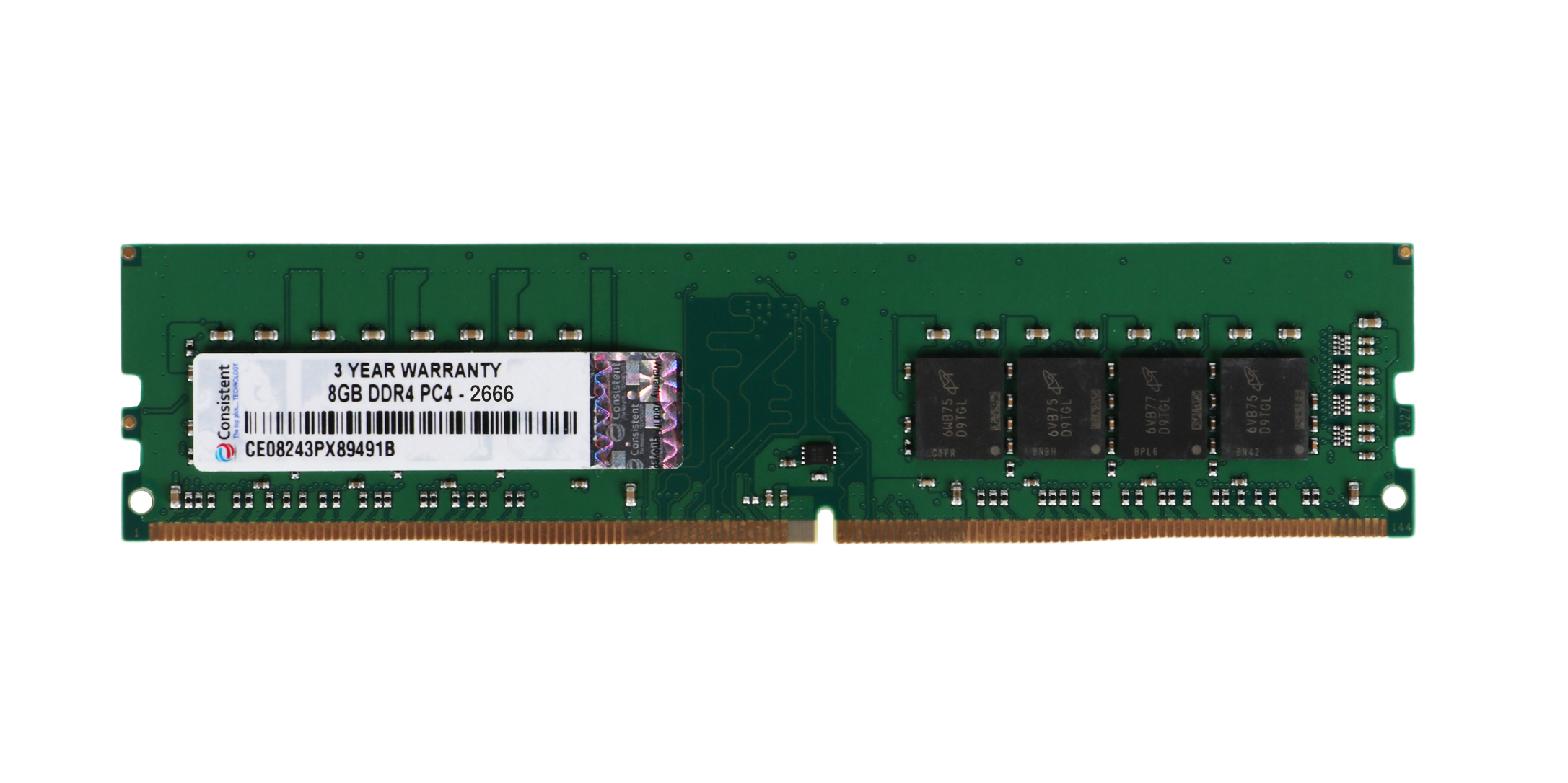 Consistent 8GB DDR4 Desktop RAM,2666MHz 'Reduce power consumption by up to 40% and extend battery life 3 Years Replacement Warranty