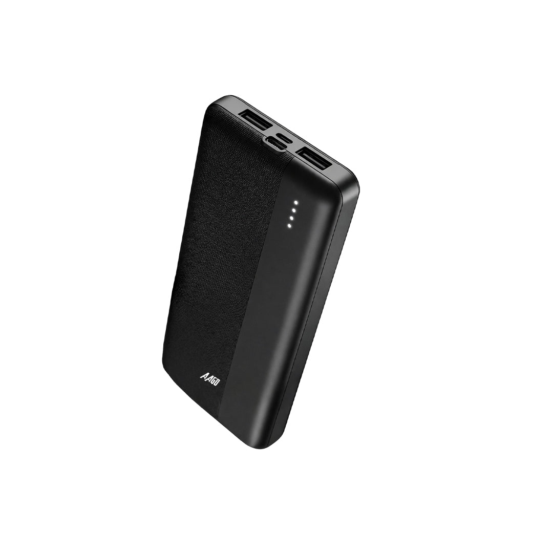 AAGO AgEco 10000mAh Power Bank with 12W Fast Charging, Dual Input &amp; Li-Polymer Battery (AG-PB125A10)