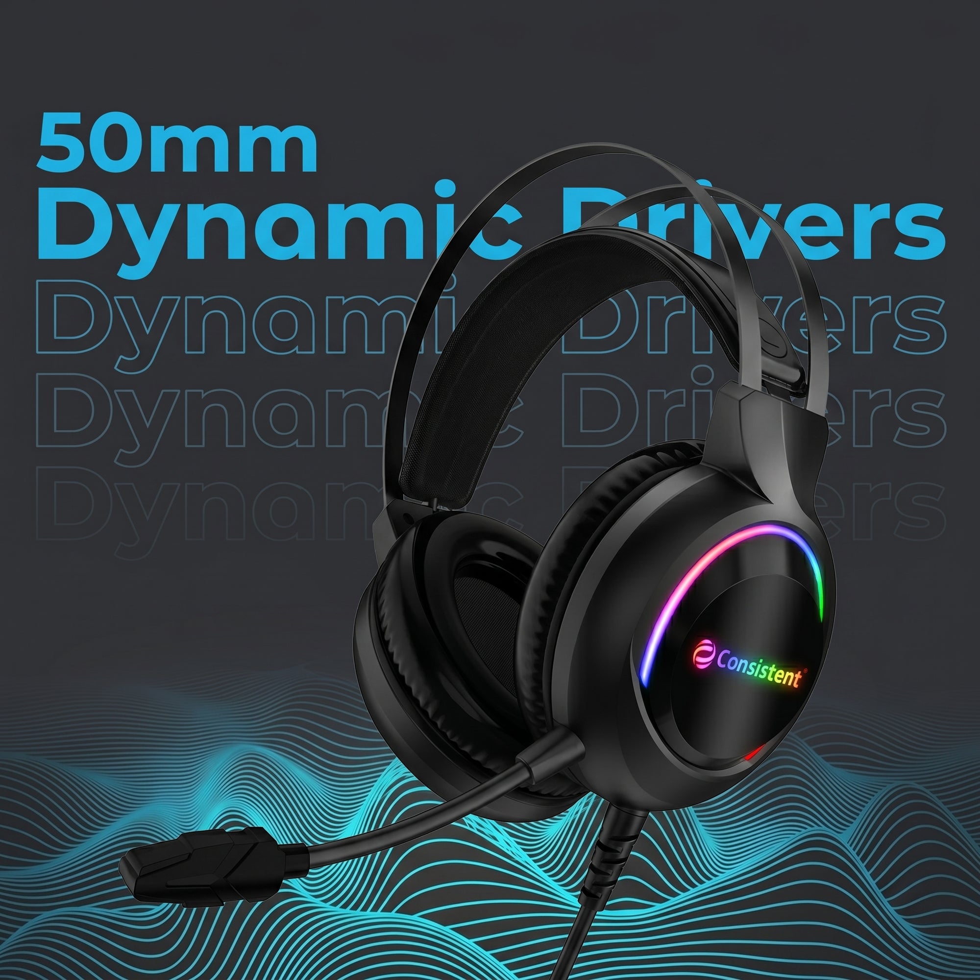 Wired gaming headset by Everest Store featuring adjustable headband, over-ear design, and built-in microphone for immersive gaming.