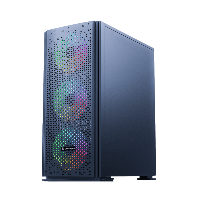 Consistent Gaming PC Case (CIG2006)Black - VECTOR | Support :ATX, Micro ATX, and Mini ATX, along with ATX 12V | USB 3.0*1,1.0*2