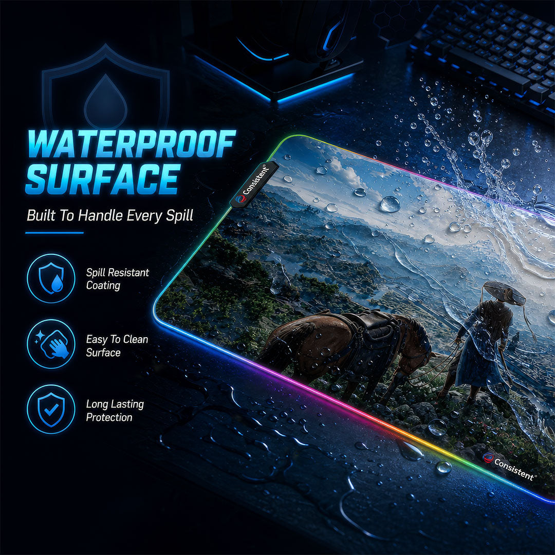 Consistent FLORA RGB Gaming Mouse Pad with LED Lighting, CTMPR50
