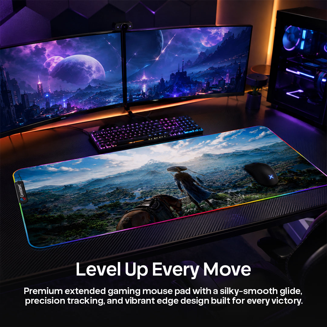 Consistent FLORA RGB Gaming Mouse Pad with LED Lighting, CTMPR50