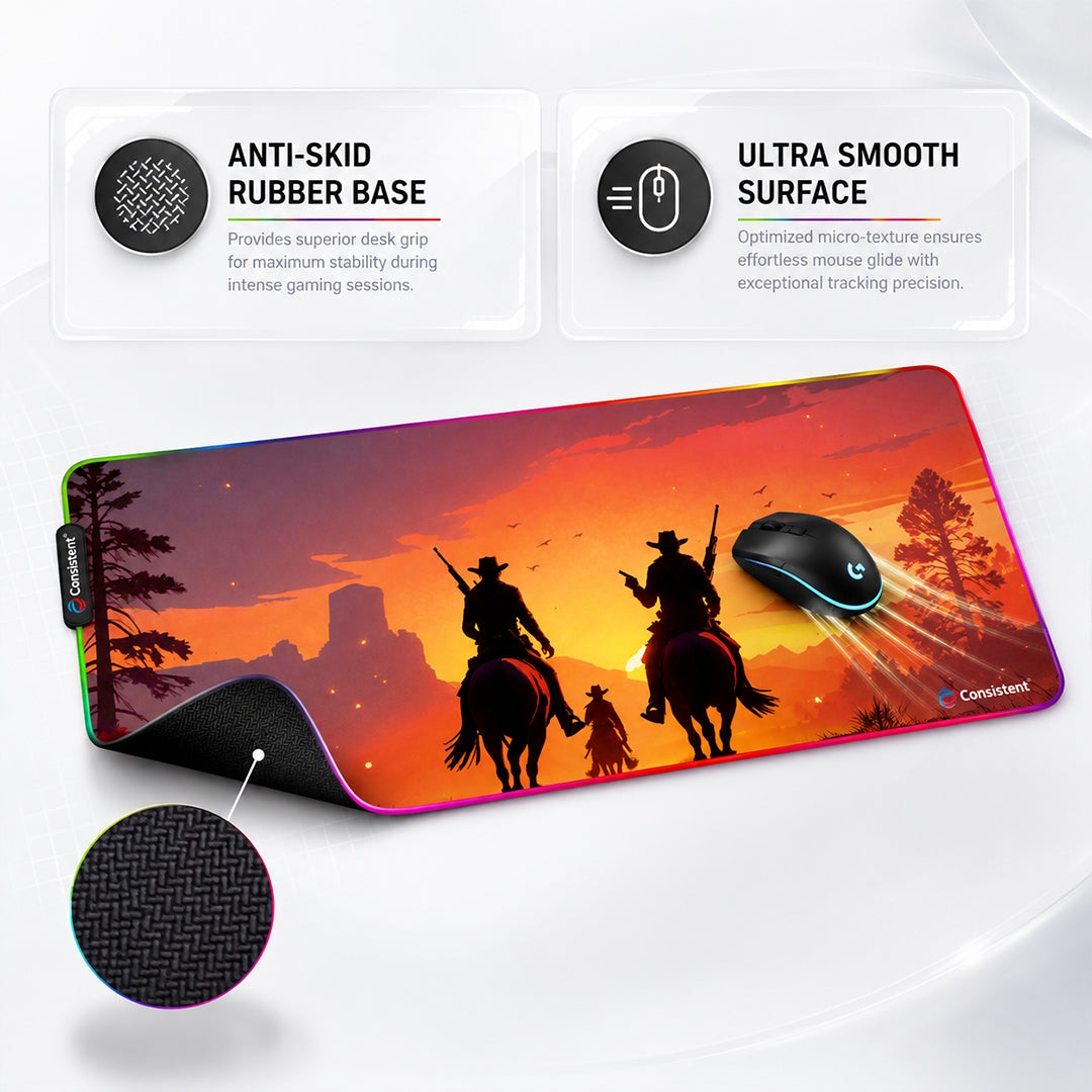 Consistent FLORA RGB Gaming Mouse Pad with LED Lighting, CTMPR50