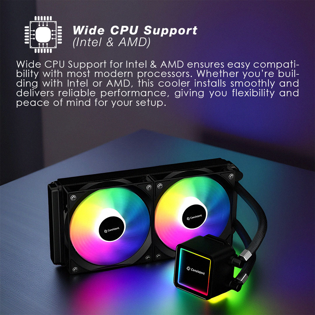 Consistent IcePulse ARGB AIO Liquid Cooler 240mm (CTLCB20)