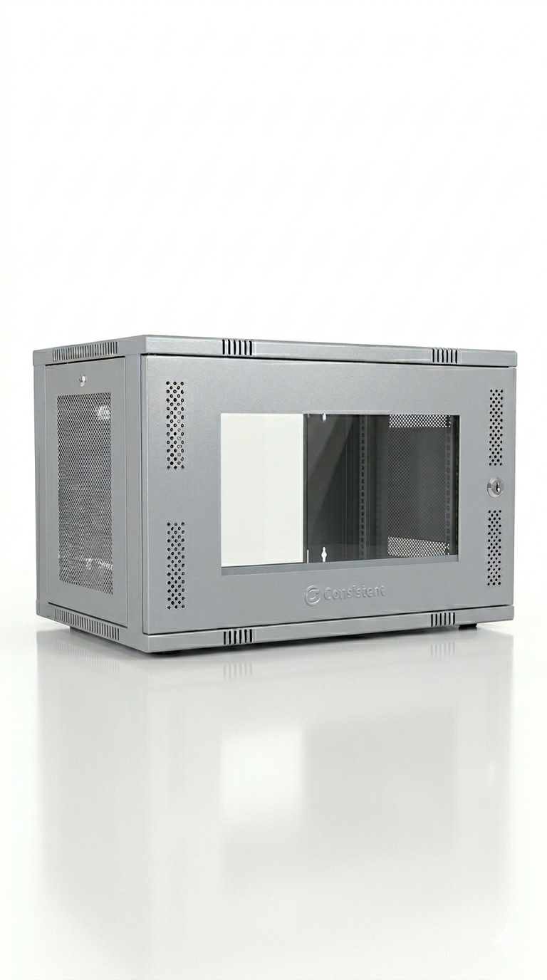 Consistent Wall Mount DVR 4U Rack for DVRs/NVRs/Switches Metal Body 4U Size (White&Gray)