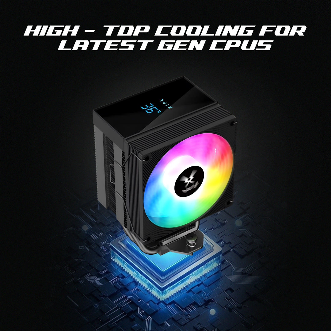 Consistent RapidCool ARGB CPU Fan 120mm with Temperature Display (CTACA50)