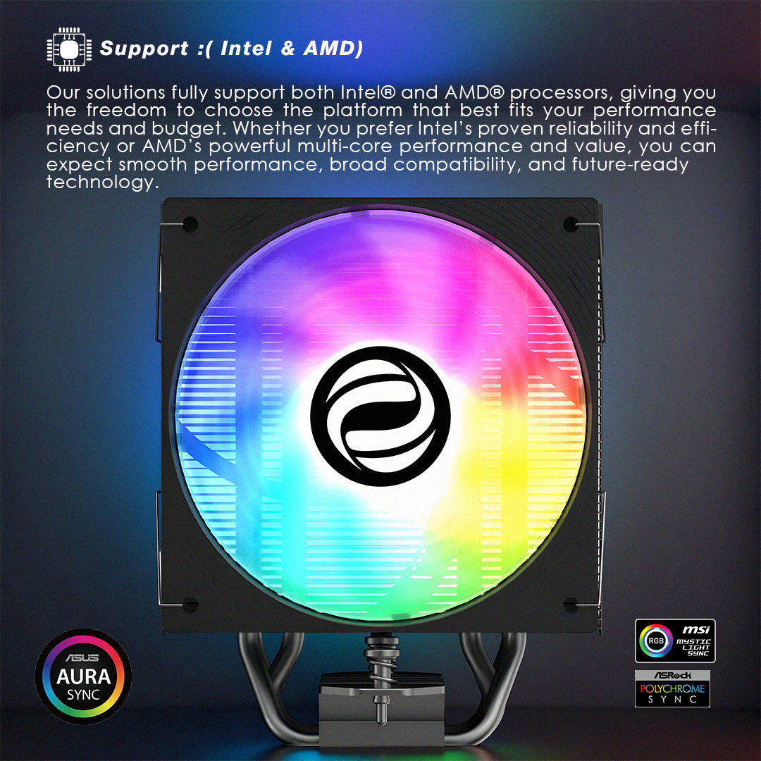 Consistent RapidCool ARGB CPU Fan 120mm with Temperature Display (CTACA50)
