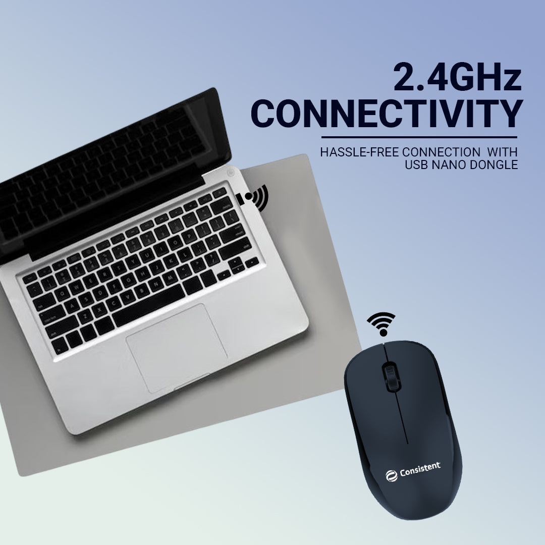 Black Consistent Speedoo Wireless Mouse 2.4G portable optical office mouse with USB receiver from InfoSystems Pvt. Ltd.