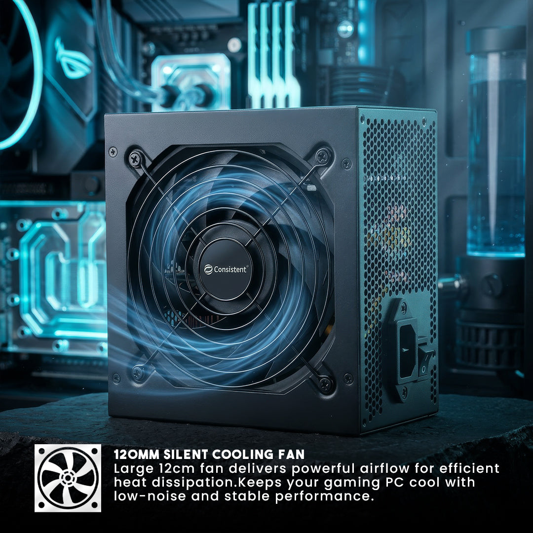 Consistent Starvex 600W Gaming Power Supply with 80 Plus Bronze certification, featuring modular cables and Everest Store branding.