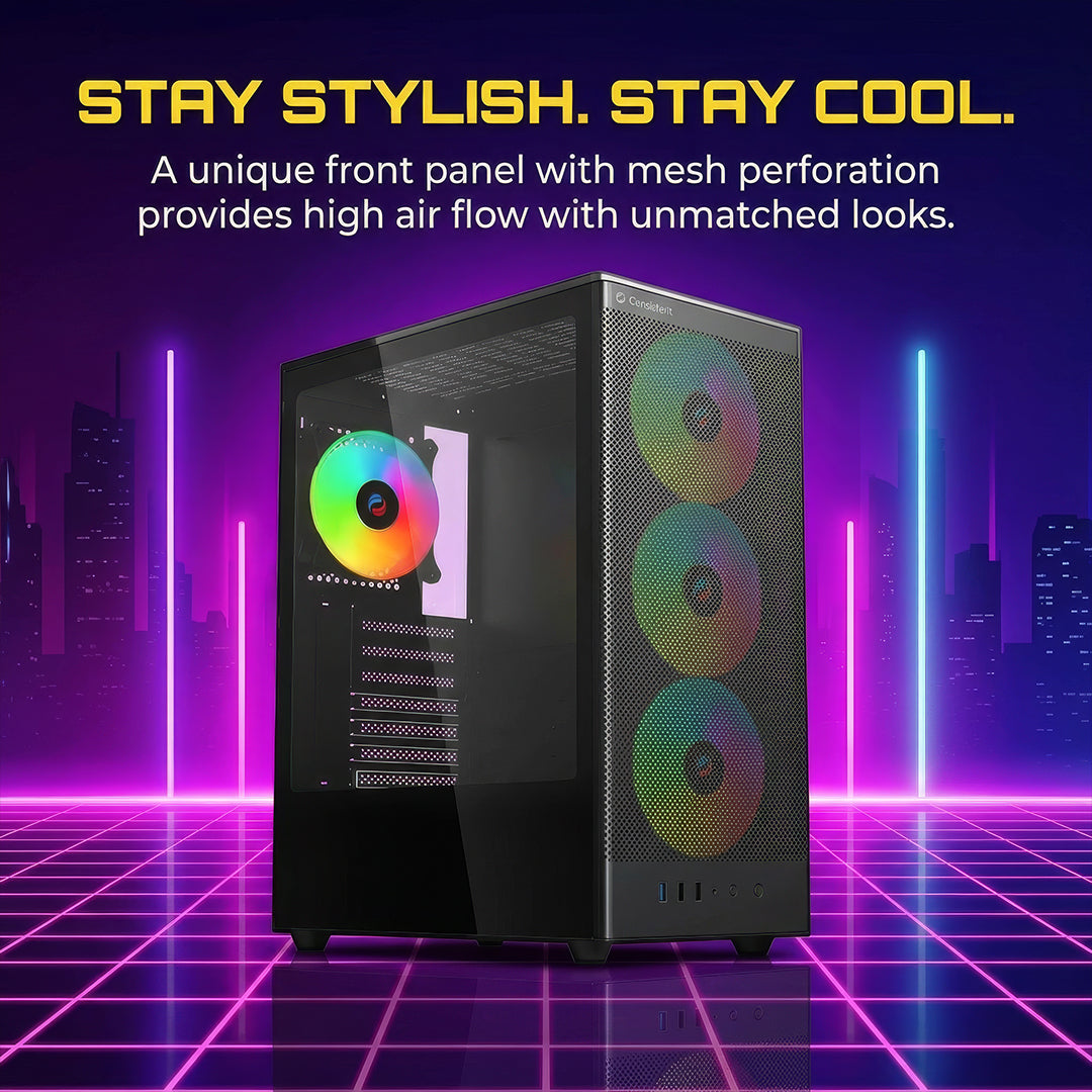 Consistent STRIKER Gaming Computer Case BLACK (CIG2015)