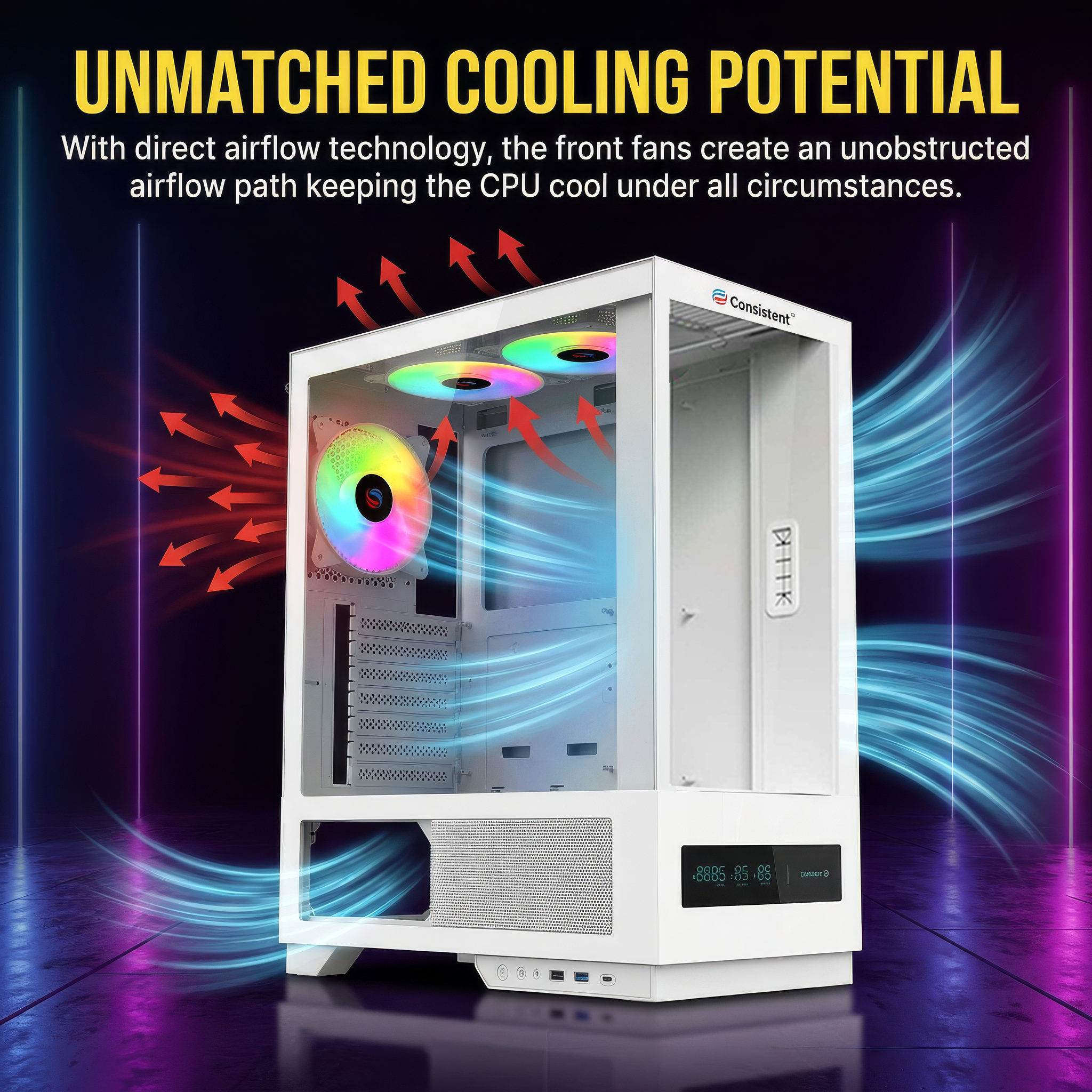 Consistent Typhoon Gaming Computer Case White (CIG2016)